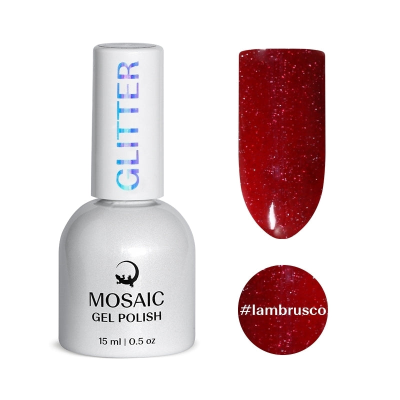 Gel Polish GLITTER Collection - LAMBRUSCO 15ml