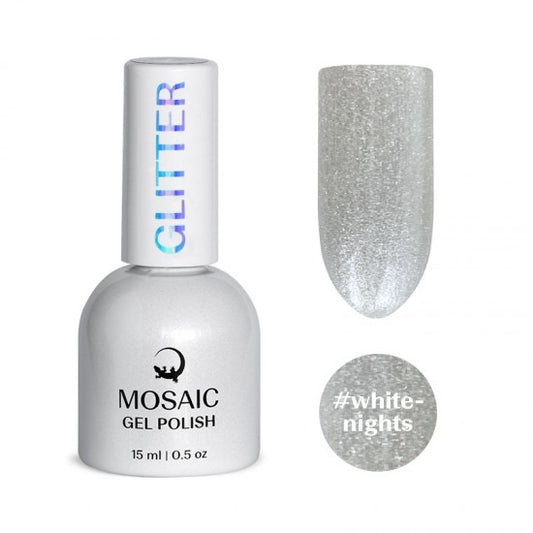 Gel Polish GLITTER Collection - WHITE NIGHTS 15ml