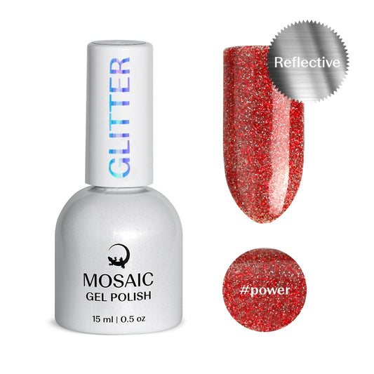 Gel Polish GLITTER Collection - POWER 15ml