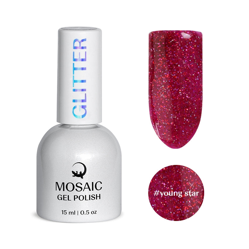 Gel Polish GLITTER Collection - YOUNG STAR 15ml